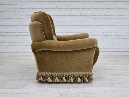 Danish Velour Club Chair, 1970s-TMW-1408486