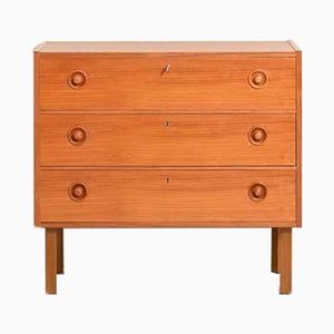 Danish Vintage Dresser with Wooden Knobs and 3 Drawers-QWP-912103