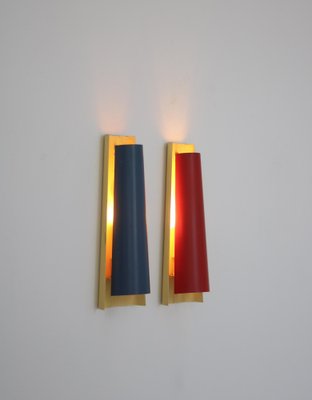 Danish Wall Lamps by Henning Wind Hansen for Voss Lighting, 1960s-WRF-1313472