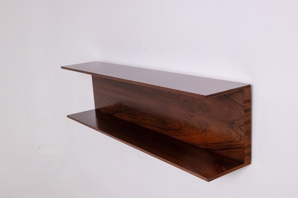 Danish Wall Shelf in Rosewood, 1970s-CEJ-2027326