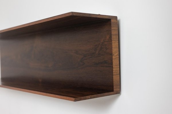 Danish Wall Shelf in Rosewood, 1970s-CEJ-2027326