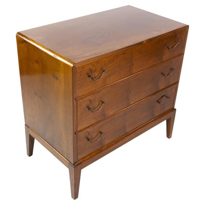 Danish Walnut and Brass Chest of Drawers, 1960s-UY-1427381