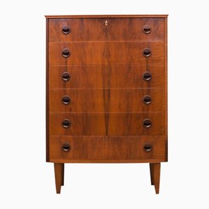 Danish Walnut Chest of Drawers, 1960s-VND-1784341