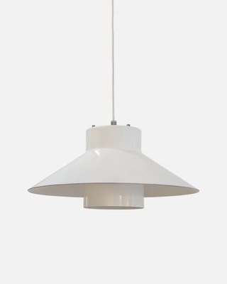 Danish White Pendant Lamp by Jens Møller Jensen for Louis Poulsen, 1960s-DIP-1748605