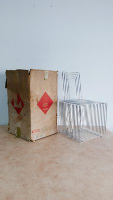 Danish Wire Cube Chair by Verner Panton for Fritz Hansen, 1971-KK-1269626