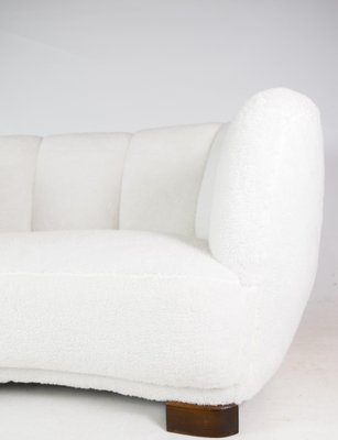 Danish Wool Banana Sofa, 1940s-UY-1427386