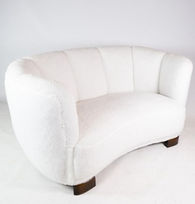 Danish Wool Banana Sofa, 1940s-UY-1427386