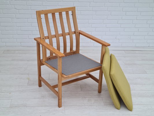 Danish Wool & Oak Armchair by Børge Mogensen for Fredericia Stolefabrik, 1970s-TMW-850827