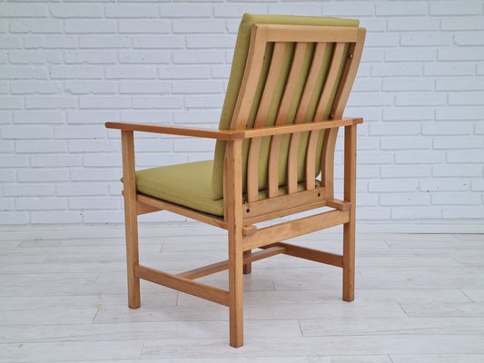 Danish Wool & Oak Armchair by Børge Mogensen for Fredericia Stolefabrik, 1970s-TMW-850827