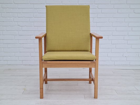 Danish Wool & Oak Armchair by Børge Mogensen for Fredericia Stolefabrik, 1970s-TMW-850827