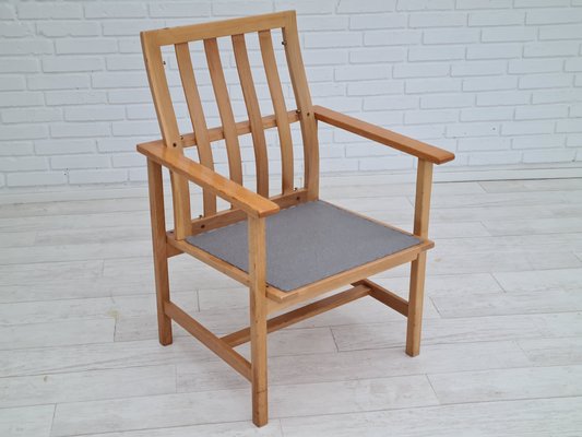 Danish Wool & Oak Armchair by Børge Mogensen for Fredericia Stolefabrik, 1970s-TMW-850827