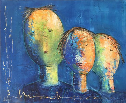 Dany Soyer, Famille, 2023, Acrylic on Canvas-QNR-1787558