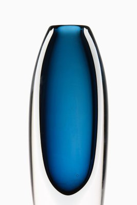 Dark Blue Glass Vase by Vicke Lindstrand, 1960s-SC-1771420