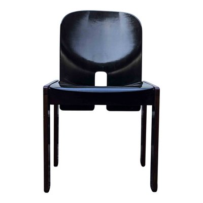 Dark Brown Lacquered Walnut Model 121 Dining Chairs by Tobia & Afra Scarpa for Cassina, 1960s, Set of 4-RPH-694146