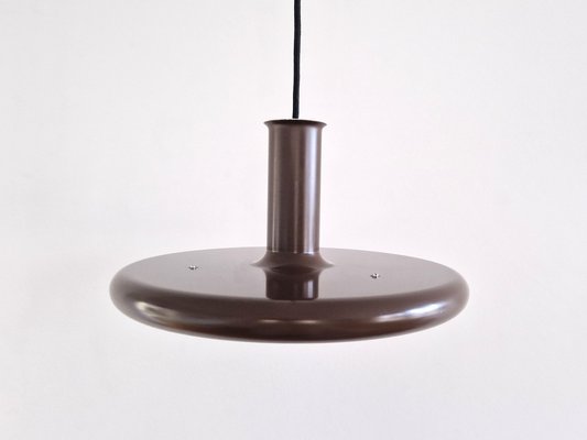 Dark Brown Optima Pendant Lamp by Hans Due for Fog & Mørup, Denmark, 1970s-NV-1805128