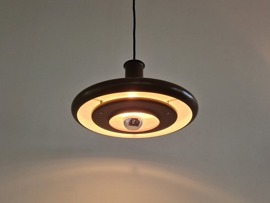 Dark Brown Optima Pendant Lamp by Hans Due for Fog & Mørup, Denmark, 1970s-NV-1805128