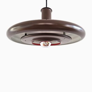 Dark Brown Optima Pendant Lamp by Hans Due for Fog & Mørup, Denmark, 1970s-NV-1805128