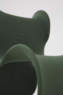 Dark Green Curved Lounge Chair by Gianni Pareschi for Busnelli-RCE-1284123