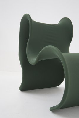 Dark Green Curved Lounge Chair by Gianni Pareschi for Busnelli-RCE-1284123