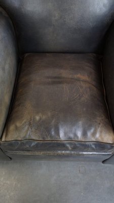 Dark Leather Armchairs attributed to Bart Van Bekhoven, Set of 2-HPP-2035261