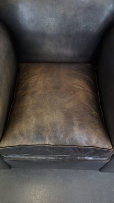 Dark Leather Armchairs attributed to Bart Van Bekhoven, Set of 2-HPP-2035261