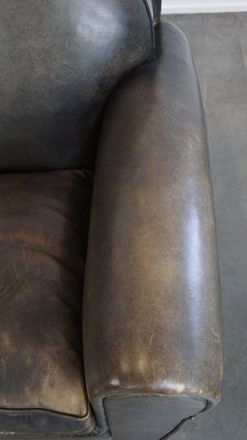 Dark Leather Armchairs attributed to Bart Van Bekhoven, Set of 2-HPP-2035261