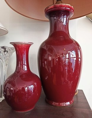 Dark Red Ceramic Lamp-FSD-1060855