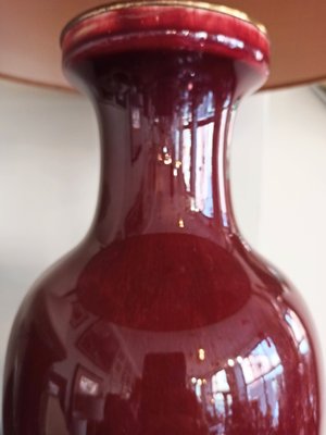 Dark Red Ceramic Lamp-FSD-1060855