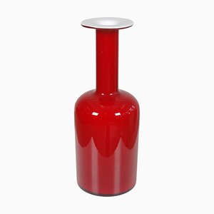 Dark Red Glass Vase from Otto Brauer Holmegaard-MTD-1400048