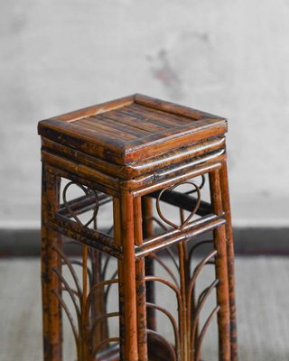 Dark Wicker Plant Stands, Set of 2-MNF-2017390