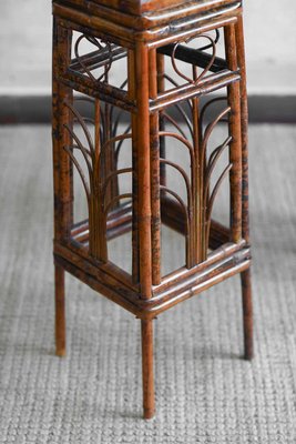 Dark Wicker Plant Stands, Set of 2-MNF-2017390