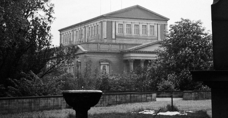 Darmstadt Theatre with Lantern in Front, Germany, 1938, Printed 2021-DYV-997891