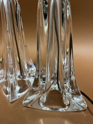 Daum France Crystal Table Lamps, 1960, Set of 2-EK-1807308