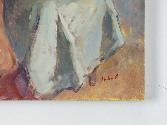 De Smet, Seated Female Nude, Oil on Panel, Framed-GPP-1079939