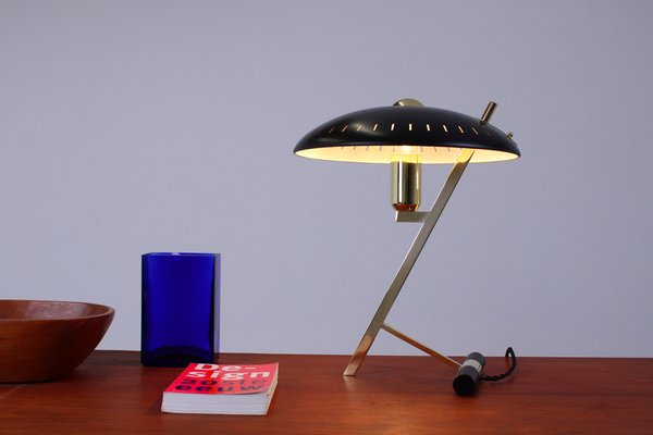 Decora Z Table Lamp in Brass by Louis Kalff for Philips, 1950s-XT-1768910