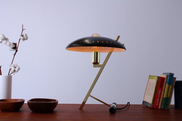 Decora Z Table Lamp in Brass by Louis Kalff for Philips, 1950s-XT-1768910