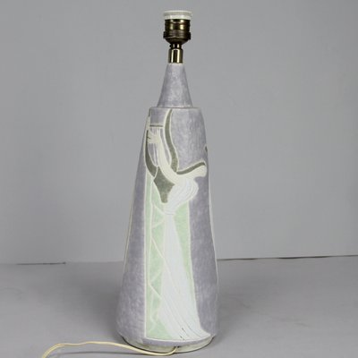 Decorated Ceramic Table Lamp, 1970s-NE-1098591