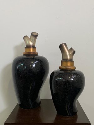 Decorated Vases from Lam Lee Group, 1980s, Set of 2-IJR-1792259