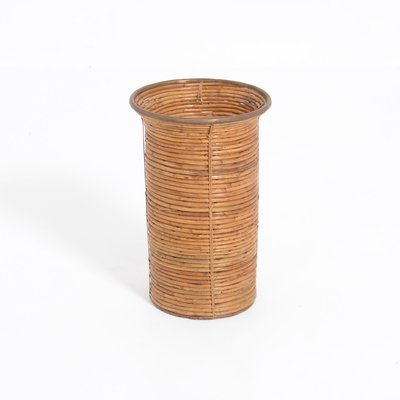 Decorative Bamboo Paper Bin, 1970s-VT-786152