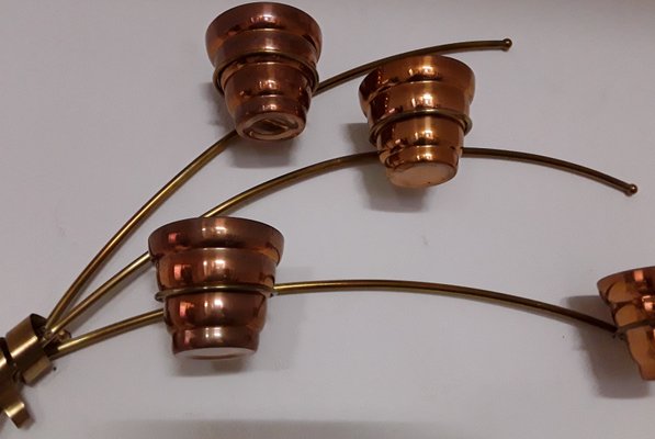 Decorative Brass & Copper Wall Planters, 1970s-HOI-867763