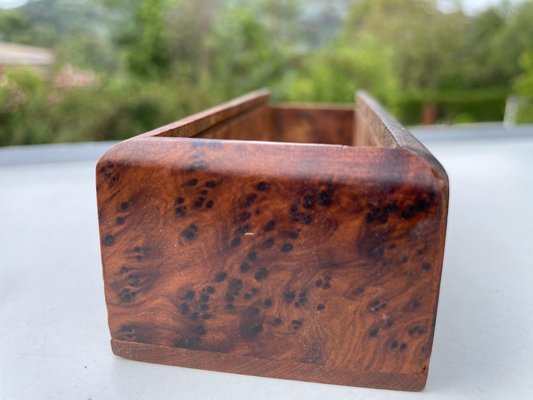 Decorative Brown Box in Light Wood, France, 1970s-UR-1315549