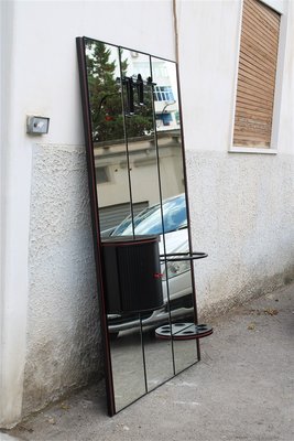 Decorative Mirror with Screen Printed Woman by Lucio Del Pezzo for Rimadesio, Italy, 1980s-EH-1058093