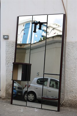 Decorative Mirror with Screen Printed Woman by Lucio Del Pezzo for Rimadesio, Italy, 1980s-EH-1058093