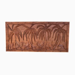 Decorative Panel in Carved Teak Wood, 1970s-WQQ-1721041