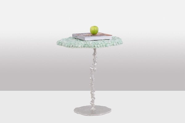 Decorative Pedestal Table with Semi-Precious Stonee-CEJ-1807392