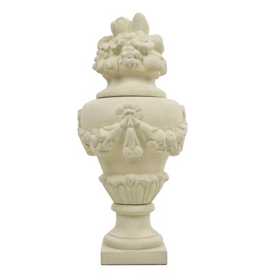 Decorative Urn in White Terracotta-NQ-1735636