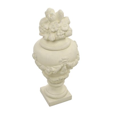 Decorative Urn in White Terracotta-NQ-1735636