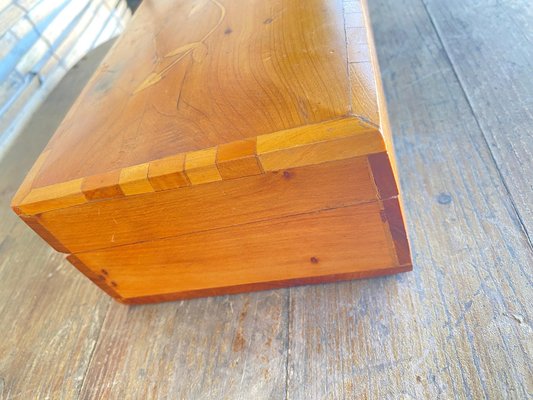 Decorative Wood Jewelry Box with Geometrical Marquetry Inlays, France, 1960s-UR-1342403