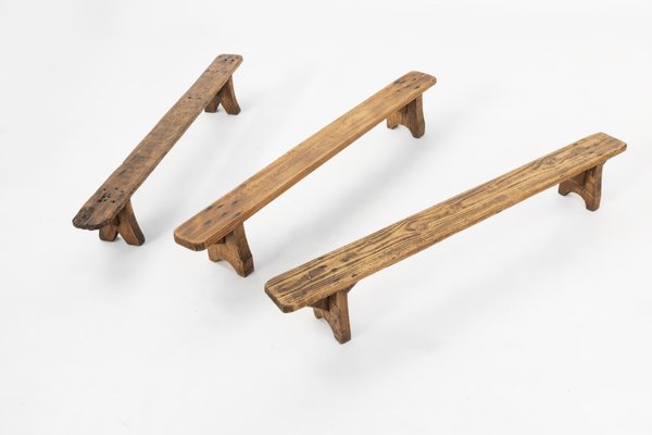 Decorative Wooden Low Bench, France, 1850s-YSY-2027724