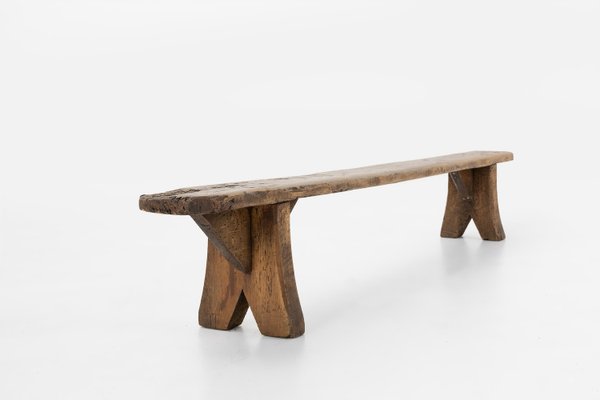 Decorative Wooden Low Bench, France, 1850s-YSY-2027724